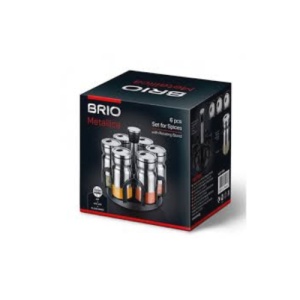 SET 6 RECIPIENTE CONDIMENTE BRIO METALLICA - Img 2