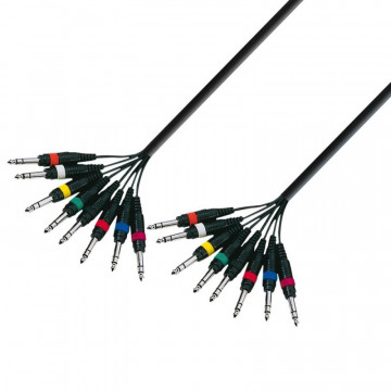 Adam Hall 3Star Multicore 8 x TRS Stereo 3m - Cablu multicore 8 x Jack 6.3 - 8 x Jack 6.3