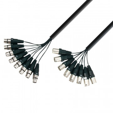 Adam Hall 3Star Multicore 8 x XLR 5m - Cablu multicore 8 x XLR tata - 8 x XLR mama