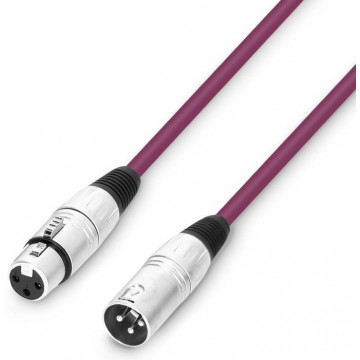 Adam Hall 3Star XLRf - XLRm 0.5m Purple - Cablu de microfon XLR mama - XLR tata