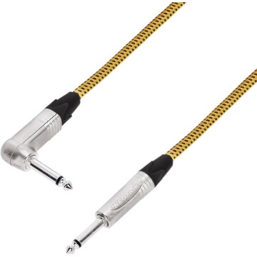 Adam Hall 5 STAR IRP 0300 VINTAGE 3m - Cablu de instrument Jack 6.3 mm in unghi / Jack 6.3 mm