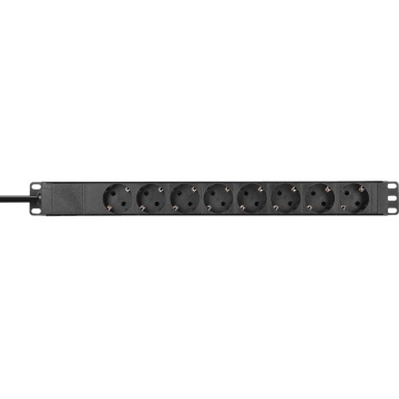 Adam Hall RACK PDU 8 1.4m - Prelungitor rack 1U 8 prize fara intrerupator