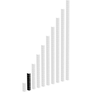 Adam Hall Rack Rail 04 Black - Banda rack 4U