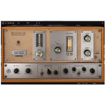 Arturia Rev PLATE-140 - Plugin plate reverb EMT 140 preamplificator cu lampi si 3 modele de reverb placi