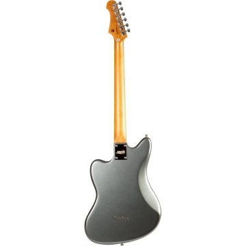 JET Guitars JJ-350 Baritone Charcoal - Chitara electrica bariton cu scala de 27 de inchi tastiera din artar si doze H - P90 - Img 2
