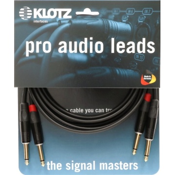 KLOTZ KMPP0900 - Cablu stereo claviatura 2 x Jack 6.35 mm tata - Img 2