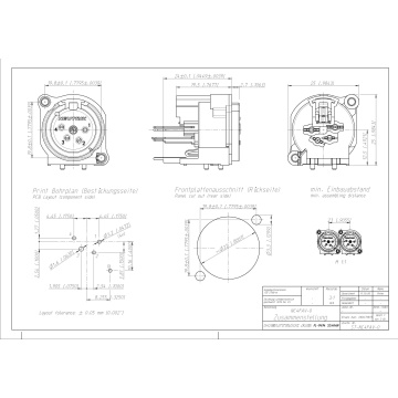 Neutrik NC4FAV-0 - Conector XLR mama 4 pini - Img 2