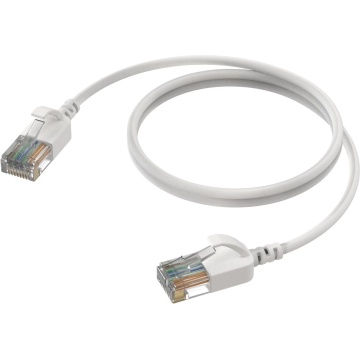 ProCab CSD560W/0.15 - Cablu de retea 0.15 metri CAT6A U/UTP RJ45 tata - RJ45 tata slim 30 AWG LSHF