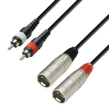 Adam Hall 3 Star 2 x RCA - 2 x XLR 3 m - Cablu audio 2 x RCA - 2 x XLR