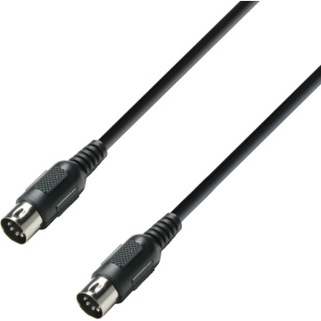 Adam Hall 3 STAR MIDI 0150 BLK 1.5m - Cablu MIDI 2 x DIN 5 pini