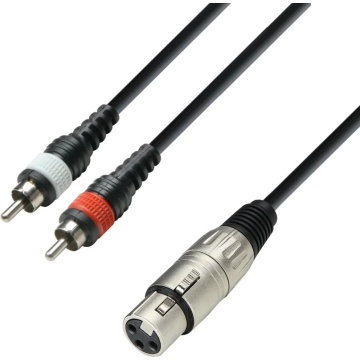 Adam Hall 3 STAR YFCC 0100 1m - Cablu adaptor Y XLR mama / 2 x RCA
