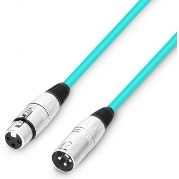 Adam Hall 3Star XLRf - XLRm 0.5m Green - Cablu de microfon XLR mama - XLR tata