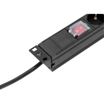 Adam Hall RACK PDU 7S 1.8m - Prelungitor rack 1U 7 prize cu intrerupator - Img 6