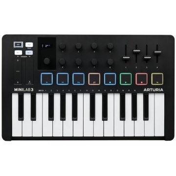 Arturia MiniLab Mk3 Black - Claviatura MIDI portabila