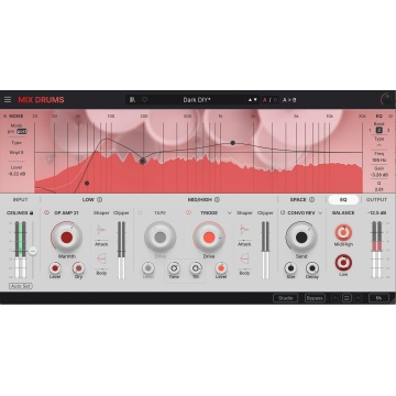 Arturia Mix DRUMS - Plugin audio pentru procesarea tobelor dual-band cu control de tranzienti si 92 preseturi