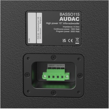 Audac BASSO115/B - Subwoofer pasiv 15 inch 1500 W AES / 3000 W program 8 ohmi - Img 2