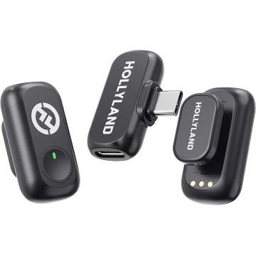 Hollyland LARK A1 Mini Duo USB-C - Space Gray - Sistem Lavaliera Wireless 2.4 GHz cu 2 Transmitatoare