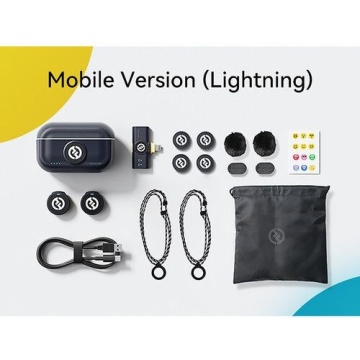 Hollyland LARK M2 with Lightning Plug Duo - Shine Charcoal - Sistem Lavaliera Wireless 2.4 GHz cu 2 Transmitatoare - Img 17