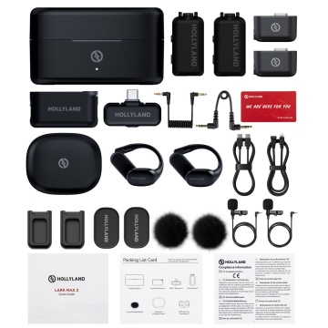 Hollyland LARK MAX 2 Ultimate Combo - Space Gray - Sistem Lavaliera Wireless 2.4 GHz cu 2 Transmitatoare - Img 2
