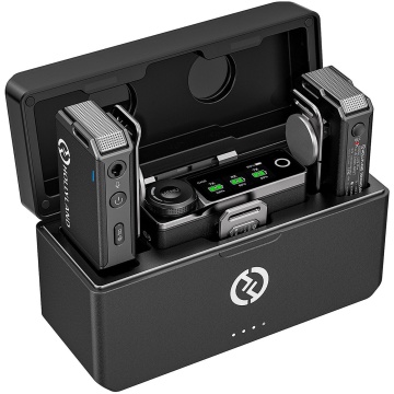 Hollyland LARK MAX Duo - Black - Sistem Lavaliera Wireless 2.4 GHz cu 2 Transmitatoare