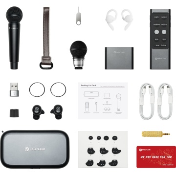 Hollyland MELO P1 Ultimate Combo - Sistem wireless all-in-one cu microfon condenser/dinamic de mana