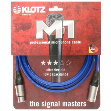 KLOTZ M1K2FM0100 M1 Mic XLR 1 m - Cablu microfon XLR tata - XLR mama