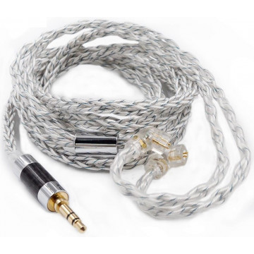 KZ Acoustics Silver/Blue 90-8 784 Core Upgrade Cable C pin - Cablu pentru casti in-ear