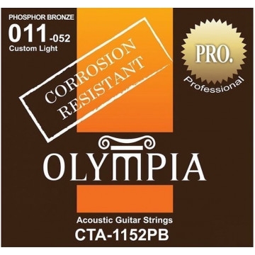 Olympia CTA1152PB Fosfor-Bronz Custom-Light 11-52 - Set corzi chitara acustica