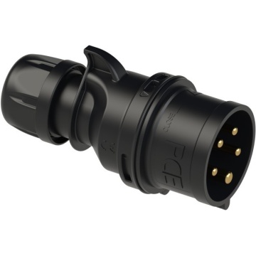 PCE 32A 5p 6h SHARK black - Conector tata CEE