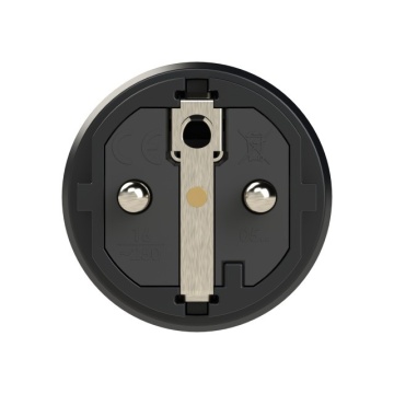 PCE Taurus2 solid rubber plug 2SL IP54 (black) - Conector schuko tata - Img 2