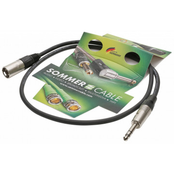 Sommer Cable SG04-0100-SW Stage 22 Highflex Black 1m - Cablu de microfon