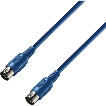 Adam Hall 3 STAR MIDI 0300 BLU 3m - Cablu MIDI 2 x DIN 5 pini