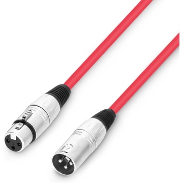 Adam Hall 3 STAR MMF 0050 RED 0.5m - Cablu de microfon XLR