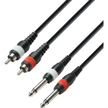 Adam Hall 3 STAR TPC 0600 M 6m - Cablu audio RCA / Jack 6.3 mm