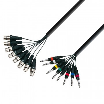 Adam Hall 3Star Multicore 8 x XLR-TRS 3m - Cablu multicore 8 x XLR mama - 8 x Jack 6.3 mm