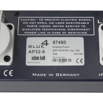 Adam Hall RACK PDU 9 CEE FI - Prelungitor rack 2U trifazat 32A CEE - Img 8