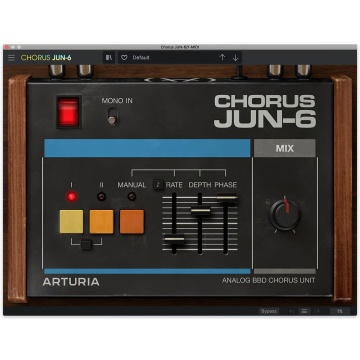 Arturia Chorus JUN-6 - Plugin efect chorus stereo analog BBD cu sincronizare la tempo