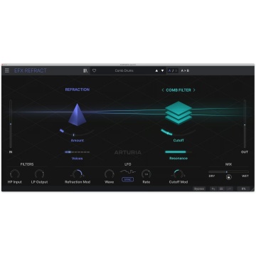 Arturia Efx REFRACT - Plugin multi-efect stereo unison cu 8 voci si 5 moduri FX - Img 3