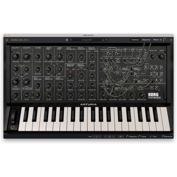 Arturia KORG MS-20 V - Plugin sintetizator virtual analog semi-modular cu polifonie de 6 voci sequencer si 200 preseturi