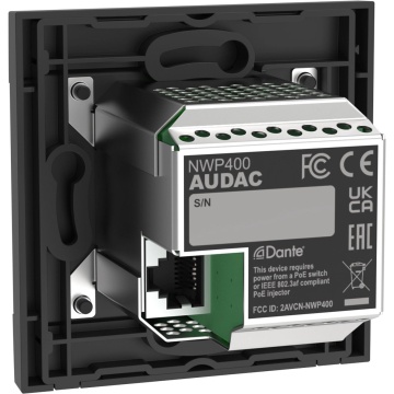 Audac NWP400/B - Panou de intrare audio in retea Dante - Img 3
