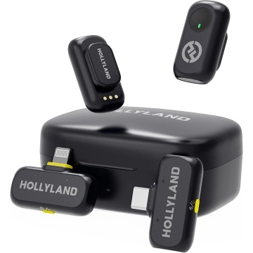 Hollyland LARK A1 Combo - Space Gray - Sistem Lavaliera Wireless 2.4 GHz cu 2 Transmitatoare
