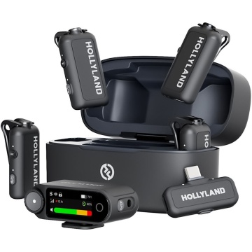 Hollyland LARK MAX 2 Combo 4-Person Version - Sistem wireless 2.4 GHz cu 4 transmitatoare