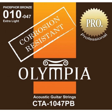 Olympia CTA1047PB Fosfor-Bronz Extra-Light 10-47 - Set corzi chitara acustica subtiri