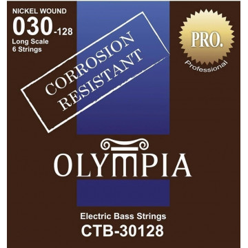 Olympia CTB30128 Long-Scale Otel-Nichel 30-128 - Set 6 corzi de chitara bass