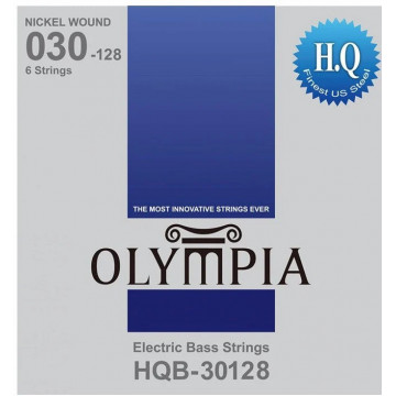 Olympia HQB30128 Otel-Nichel 30-128 - Set 6 corzi de chitara bass