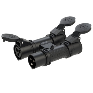 PCE 16A 3p 6h with plug IP44 (H-Connect) black - Conector 3-way CEE - Img 2