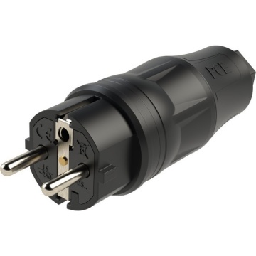 PCE TopTaurus2 safety plug 2SL IP54 black - Conector schuko tata