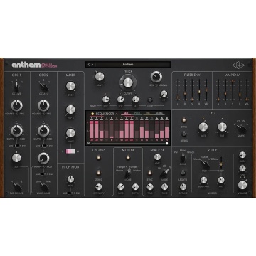 Universal Audio UAD Anthem - Plugin sintetizator virtual monofonic cu filtre in stil analogic si step sequencer - Img 2