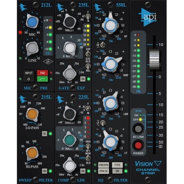 Universal Audio UAD API Vision Channel Strip Collection - Plugin emulare channel strip API cu EQ compresor si gate/expander - Img 2