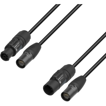 Adam Hall 5 STAR H TCON N 0300 3m - Cablu hibrid de Retea si Alimentare Powercon TRUE1